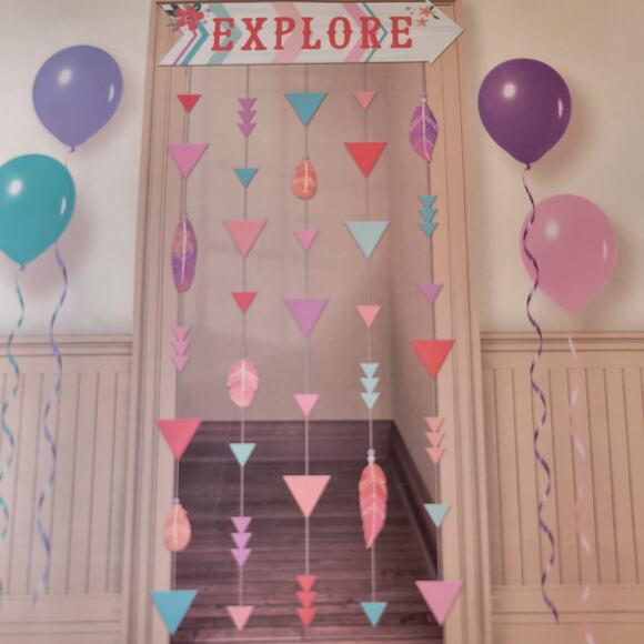 Boho Party Decorations Set Backdrop Swirls Door Curtain Table Decor Birthday - Picture 15 of 16